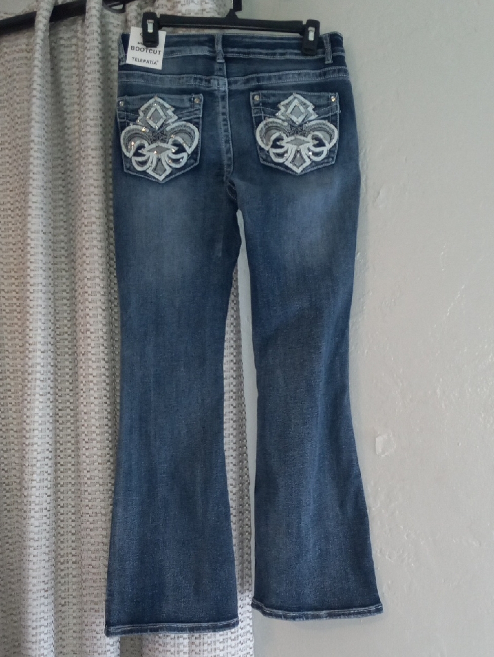 Telepatia Bootcut Embellished Back Pocket Women Jeans - Blue